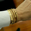 Royal Cable Bracelets - Royal - Roman - Bangle - Silver - Black