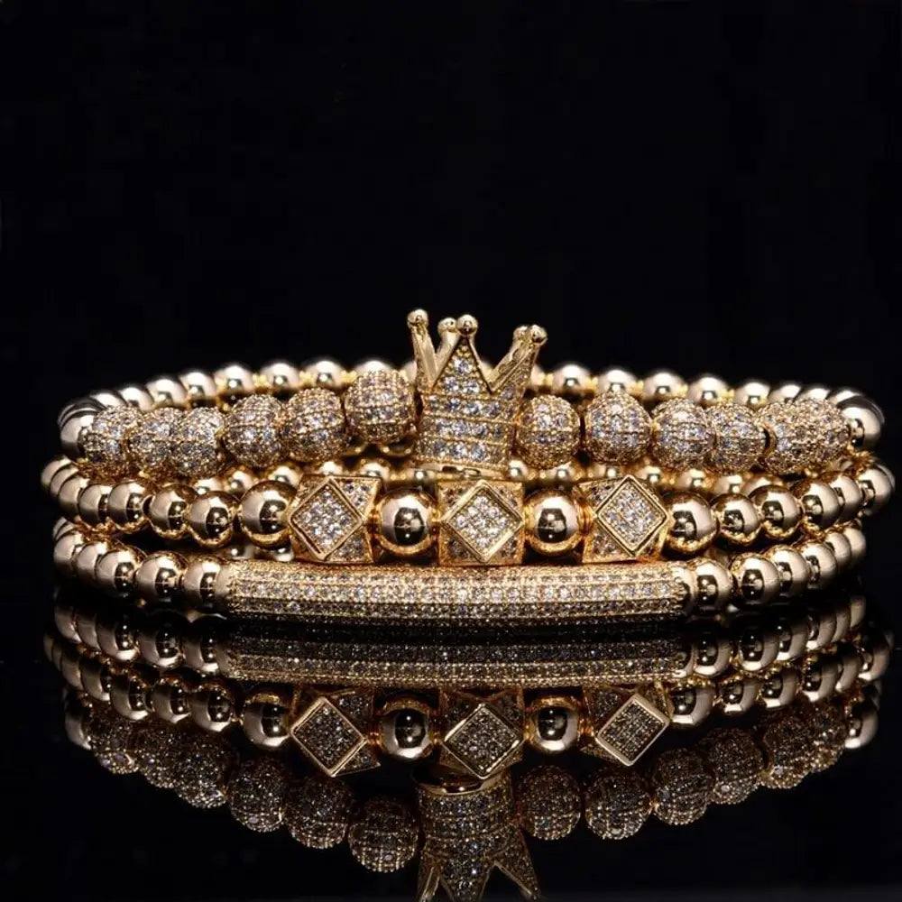 Royal Crown Bracelets - Beaded - Royal - Crown - Bracelet - Crystal