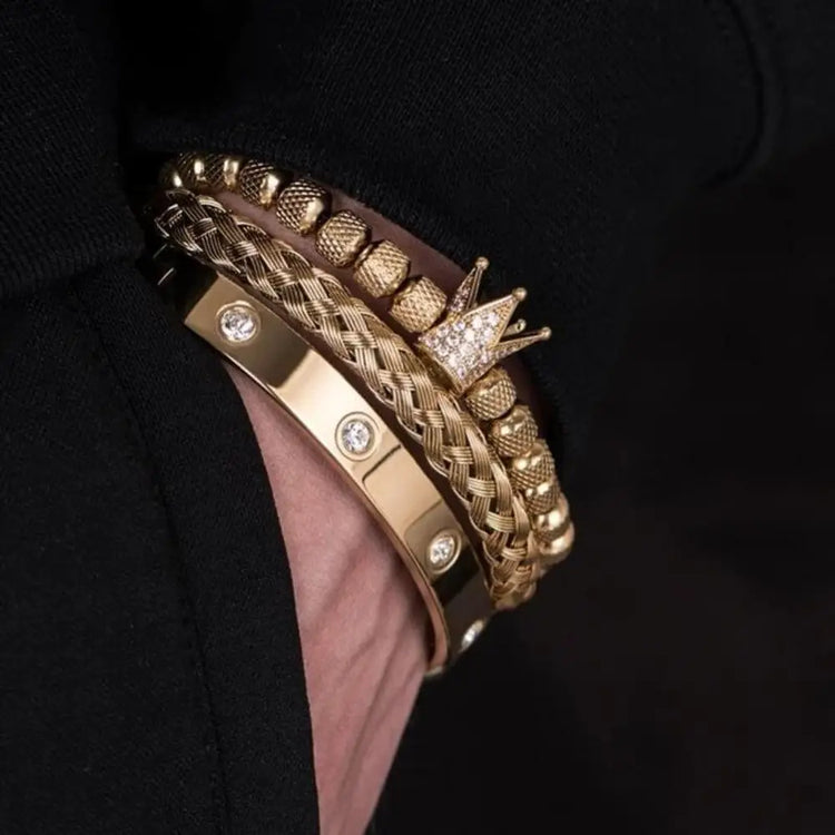 Royal Crystal Bracelets - Bracelet - Crystal - Black - Bangle - Beaded