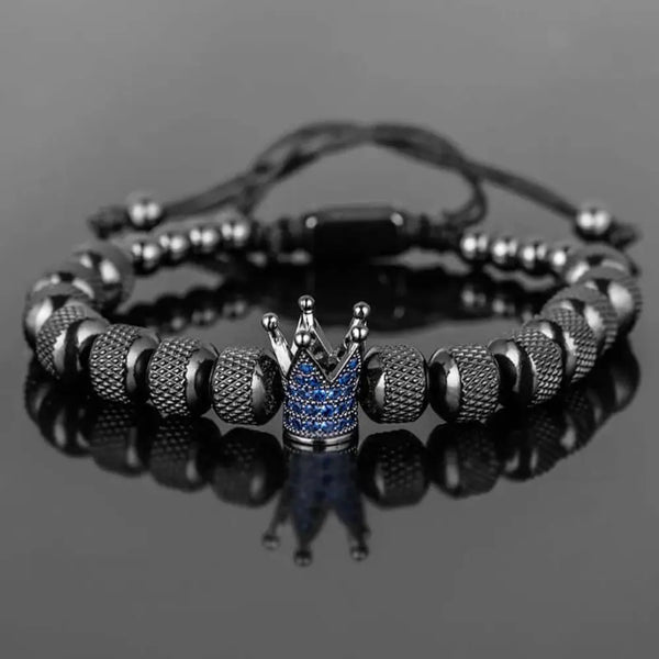 Royal King Beaded Bracelet - Blue