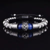 Skeleton Deluxe Beaded Bracelet - Eye - Gold - Beaded - Black - Blue