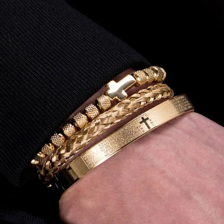 Spanish Cross Bracelets - Cross - Bracelet - Bangle - Silver - Gold