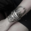 Spanish Cross Bracelets - Beaded - Bangle - Silver - Cross - Black