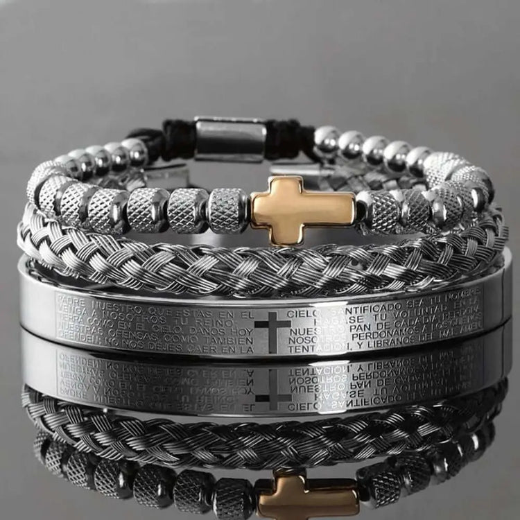 Spanish Cross Bracelets - Gold - Silver - Cross - Beaded - Bracelet