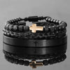 Spanish Cross Bracelets - Bangle - Cross - Silver - Black - Beaded