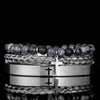 Spanish Cross With Pearl Bracelets - Beaded - Blue - Bracelet - Cross - Bangle