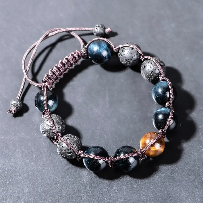 Tiger Eye Stone Bracelet - Eye - Bracelet - Tiger - Emperor - Numeral